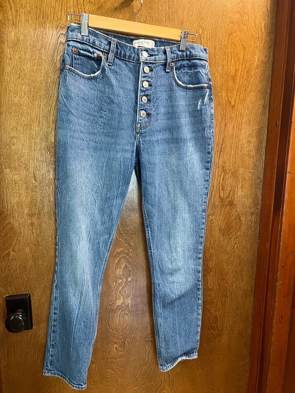 Abercrombie & Fitch The Skinny High Rise Button Fly Jeans sze 8